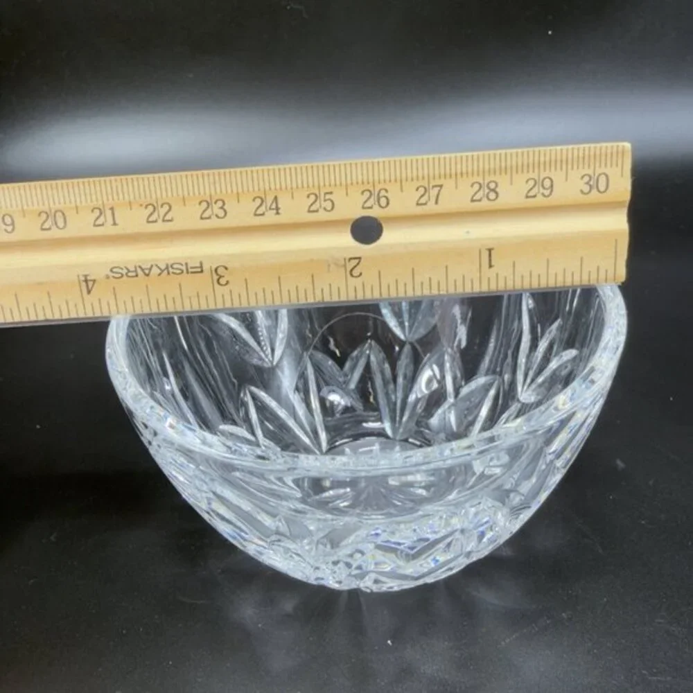 Waterford‎ Clear Crystal Thank You Vanity Bowl Dish Tulips Condiment Dish Holder